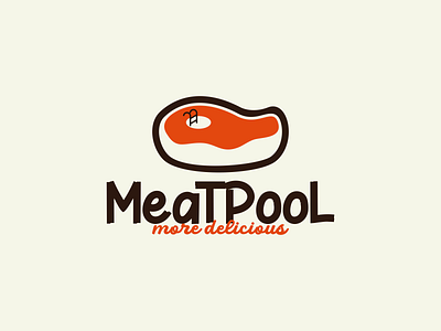 MeatPool Logo and Visual Design bbq brand branding delicious design graphic graphic design inspiration logo meat modern pool restaurant steak trend vector