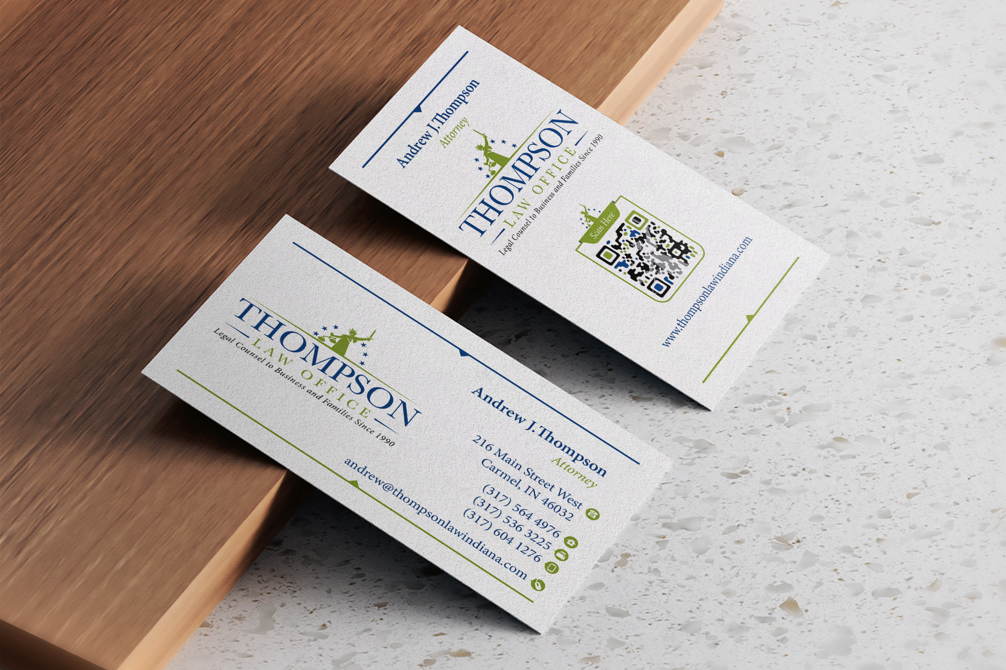 Example of Premium Law Firm Business Card Design | Minimal & Elegant Legal