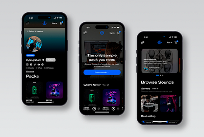 UI Redesign Project - OnlySounds dj music producer redesign ui