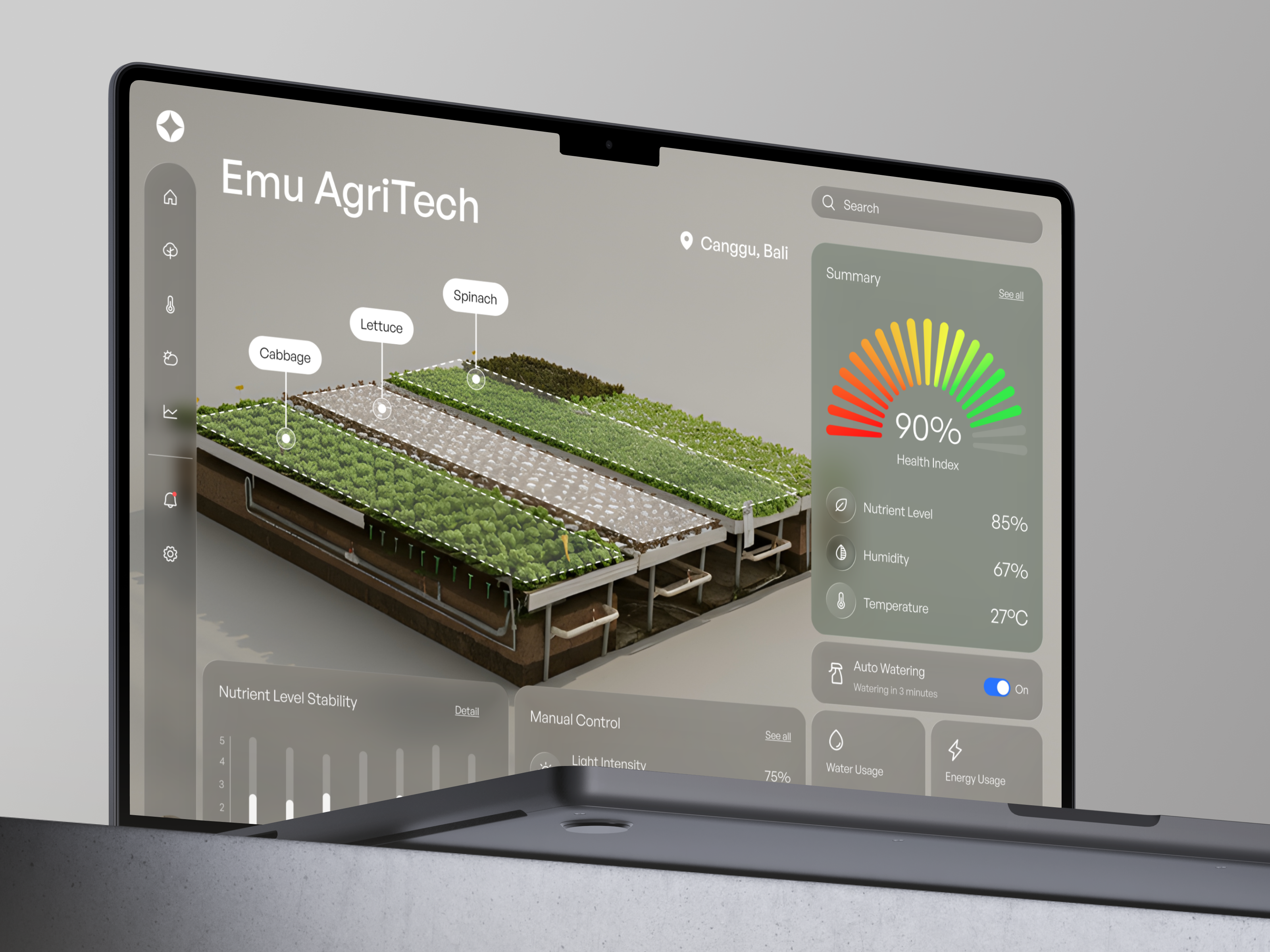 Emu AgriTech – Smart Farm Monitoring Dashboard 3ddesign 3dui agritech creativedesign dashboarddesign datavisualization designinspiration dribbble futureoffarming greentech hydroponics iotdesign precisionagriculture smartfarming sustainabletech uidesign uiux uxdesign verticalfarming webappdesign
