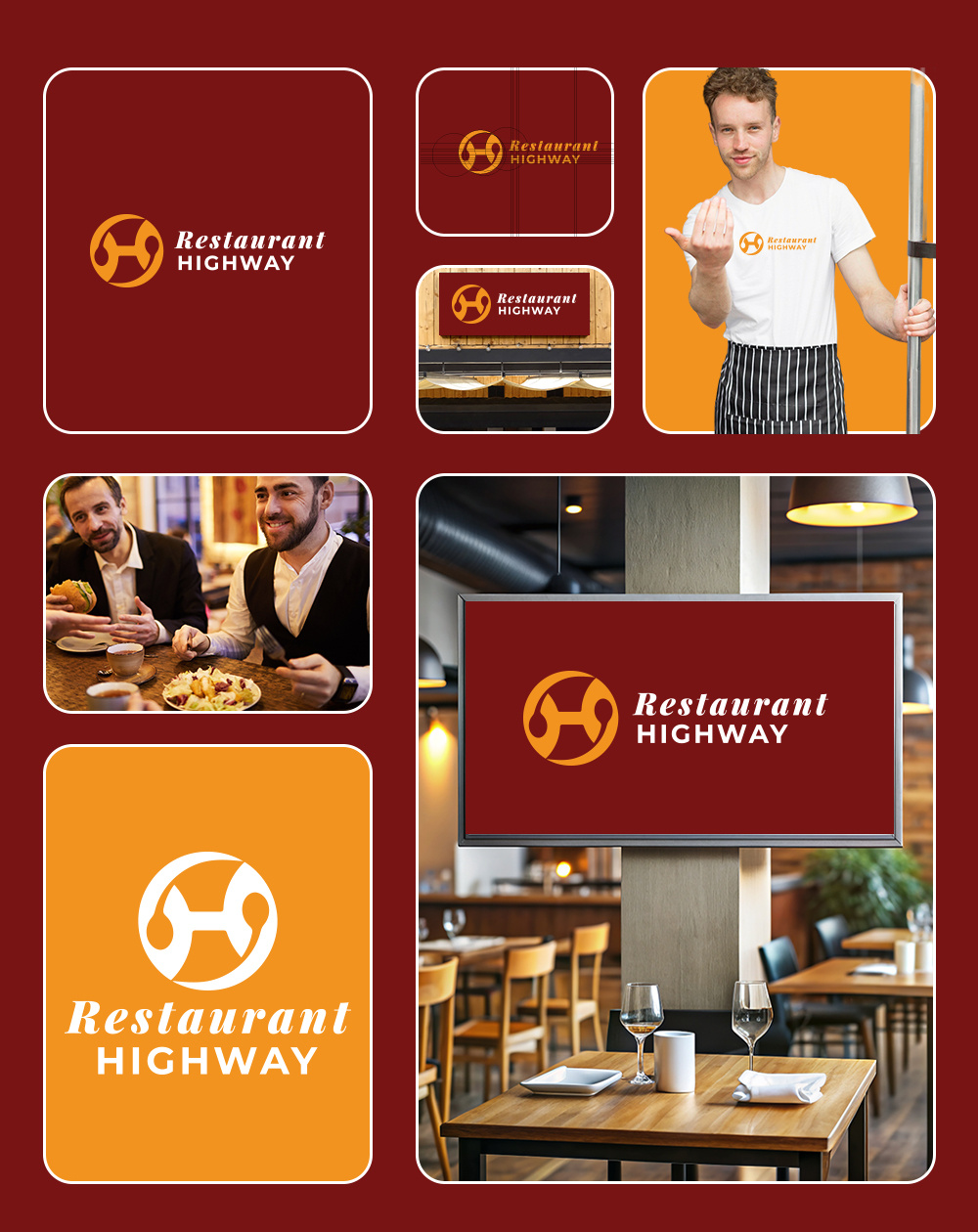 Restaurant logo and Branding branding design graphic design h letter h letter logo h logo h mark letter logo letter mark monogram logo logo identity logos monogram print restaurant h logo restaurant highway restaurant highway branding restaurant logo restaurant monogram