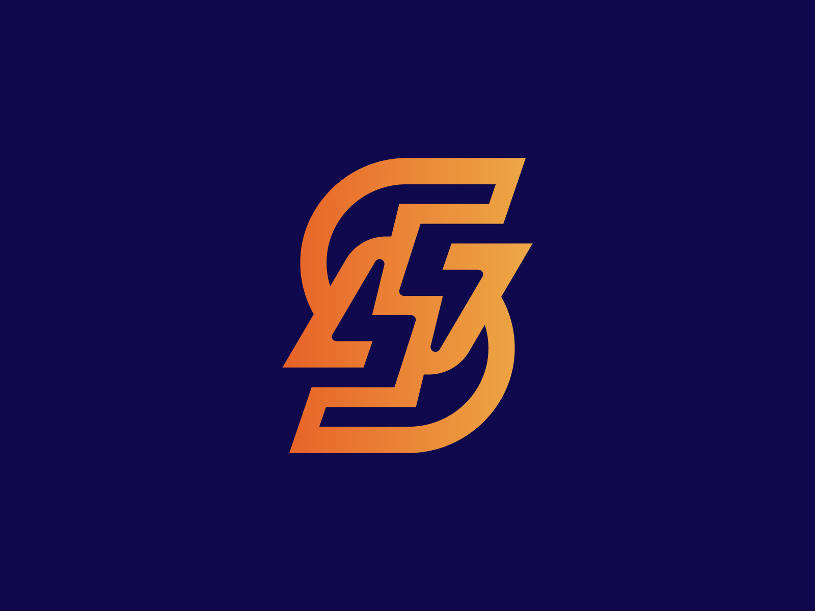 Ambigram SG Energy Logo abstrac ambigram sg costom letter creative elegant energy fintech initial lettermark lighting logo logo mark sg initial thunder visual identity