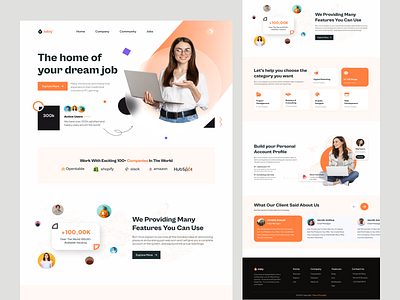 Jobly - Job Finder Landing Page branding falconthought figma design finder homepage job job finde job finder landing page job landing page job seeker landing page ui user interface ux website website design