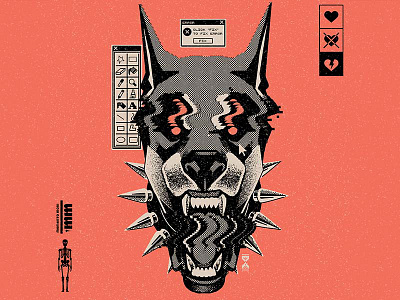 Glitch IX book cartoon cd character cover design dog graphic design illustration music vector vinyl