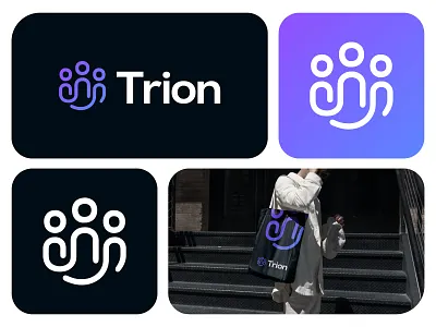 Trion – Modern Community & Collaboration Logo Design abstract logo ai logo clean logo communication brand community logo corporate logo crypto logo design group logo logo design minimal logo design modern gradient logo people log professional logo social network logo teamwork icon tech brand logo