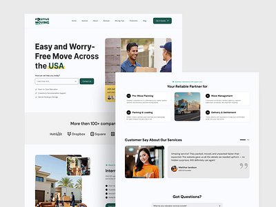 Moving Home Service Website bento booking branding cleaning cleaning service website featured service home service hvac website landing page modern website plumbing landing page plumbing website service website ui ui animation ux web design web designer website website design