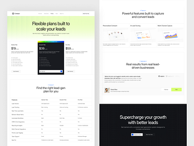 Pricing page design exploration design product service startup ui ux web