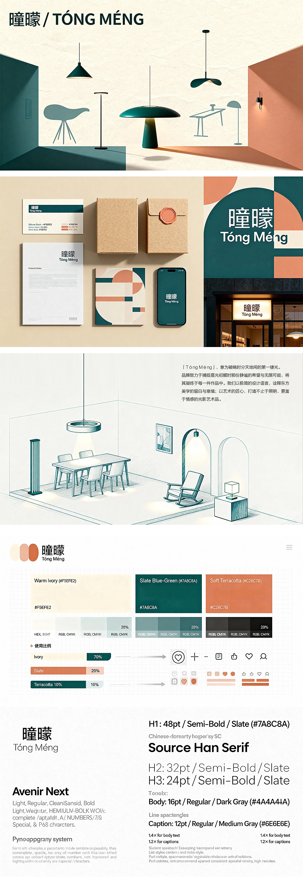 T ó ng M é ng | Artistic Lighting Brand Design ai created works ai creation ai design brand customization brand full case design brand image design lighting brand lighting fixture minimalist visual design