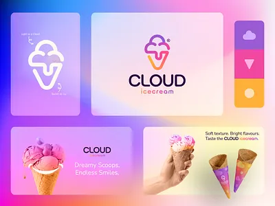 Glass Effect Logo & Branding Exploration brand guideline brand identity brand style guide branding clean colourfull glass effect gradient logo graphic design logo logo designer minimalist logo ui visual identity