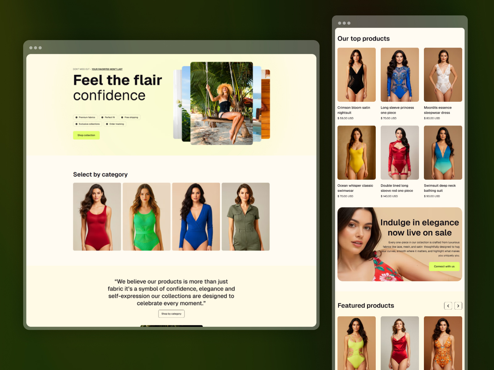 Veona - One-Piece & Lingerie Ecommerce Website Webflow Template clothes theme clothing store ecommerce design ecommerce website ecommercewebflow mobile friendly onepiecefashion responsive seo friendly uiux web design web development webflow webflow template webflow website womensfashiontemplate