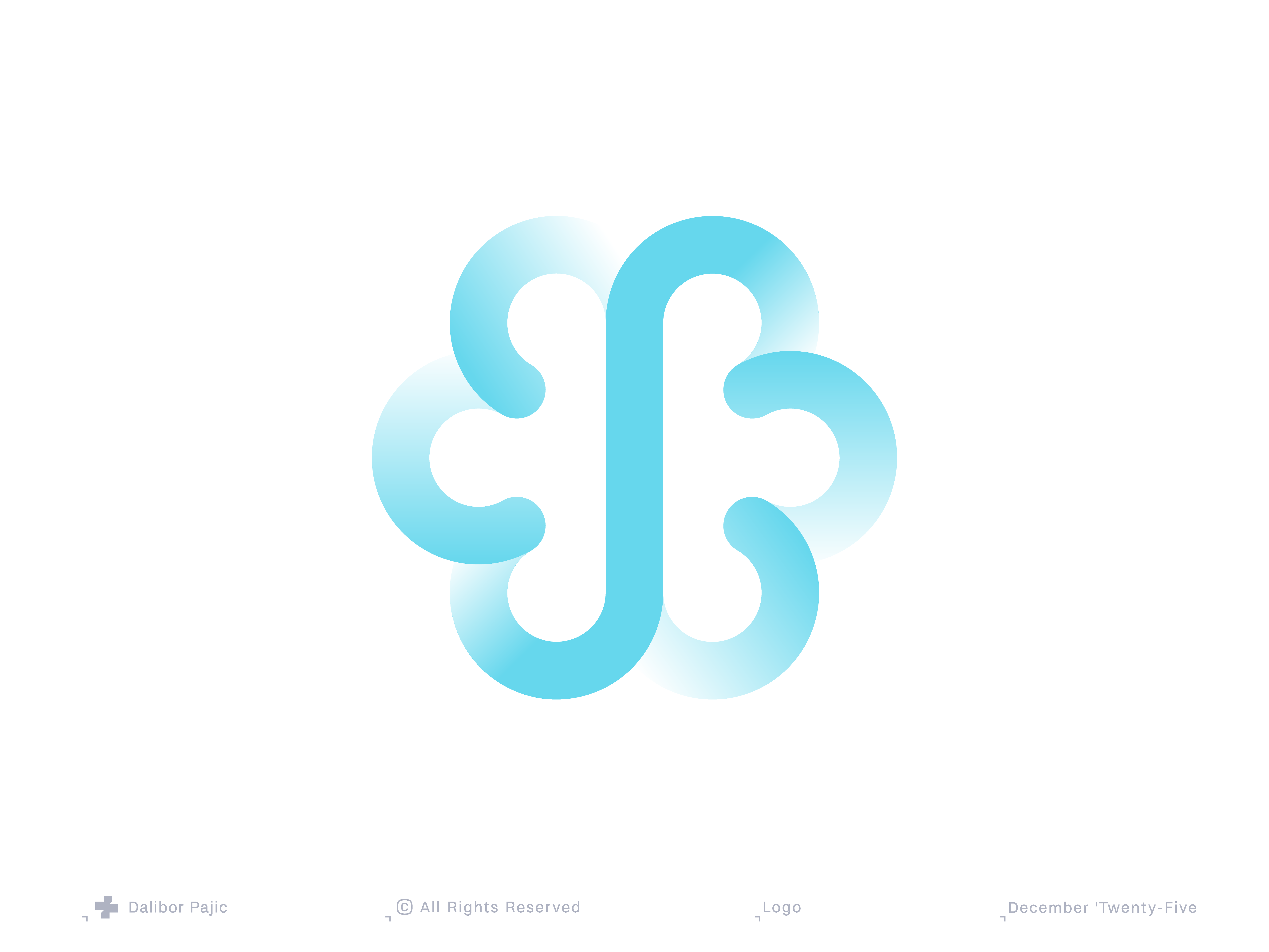 Example of light mind symbol, brain logo