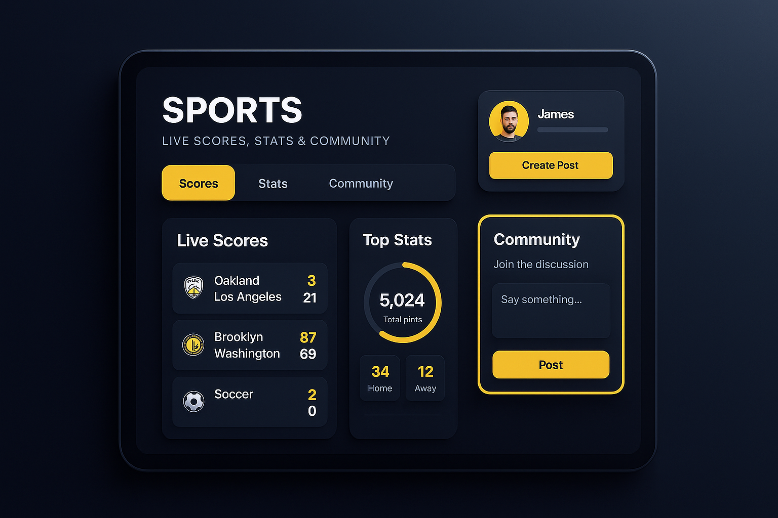 Live Scores Website Design baseball basketball esports hockey homepage landing page leaderboard league live score livestream match match highlight score scoreboard soccer sports statistics streaming sport tennis web design