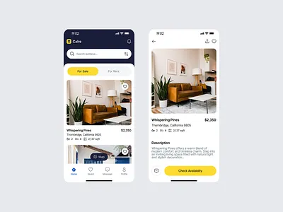 Calre - Buy & Rent House App 3d animation graphic design logo motion graphics ui