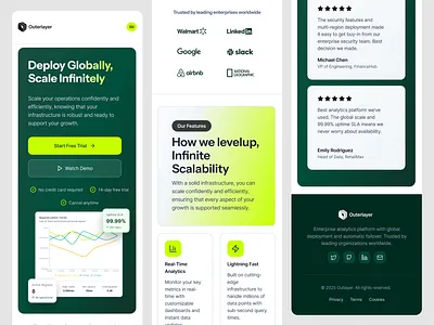 Enterprise SaaS Mobile Landing Page b2b branding dashboard ui enterprise figma ui graphic design landing page logo product design saas design software ui uiux design webapp