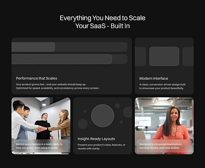 Bento grid - Webdesign in progress agency bento bentogrid dark figma framer startup tech webflow website yc