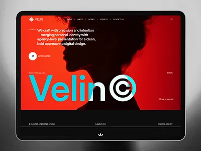 Velin - Modern Portfolio Website UI ui uiux web design website ui design
