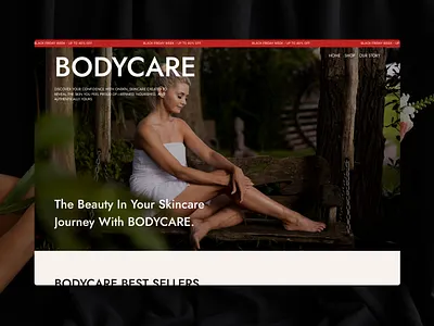 Landing store Beauty Skincare website beauty store bodycare copy to figma graphic design landing design luxury section ui uiblockify