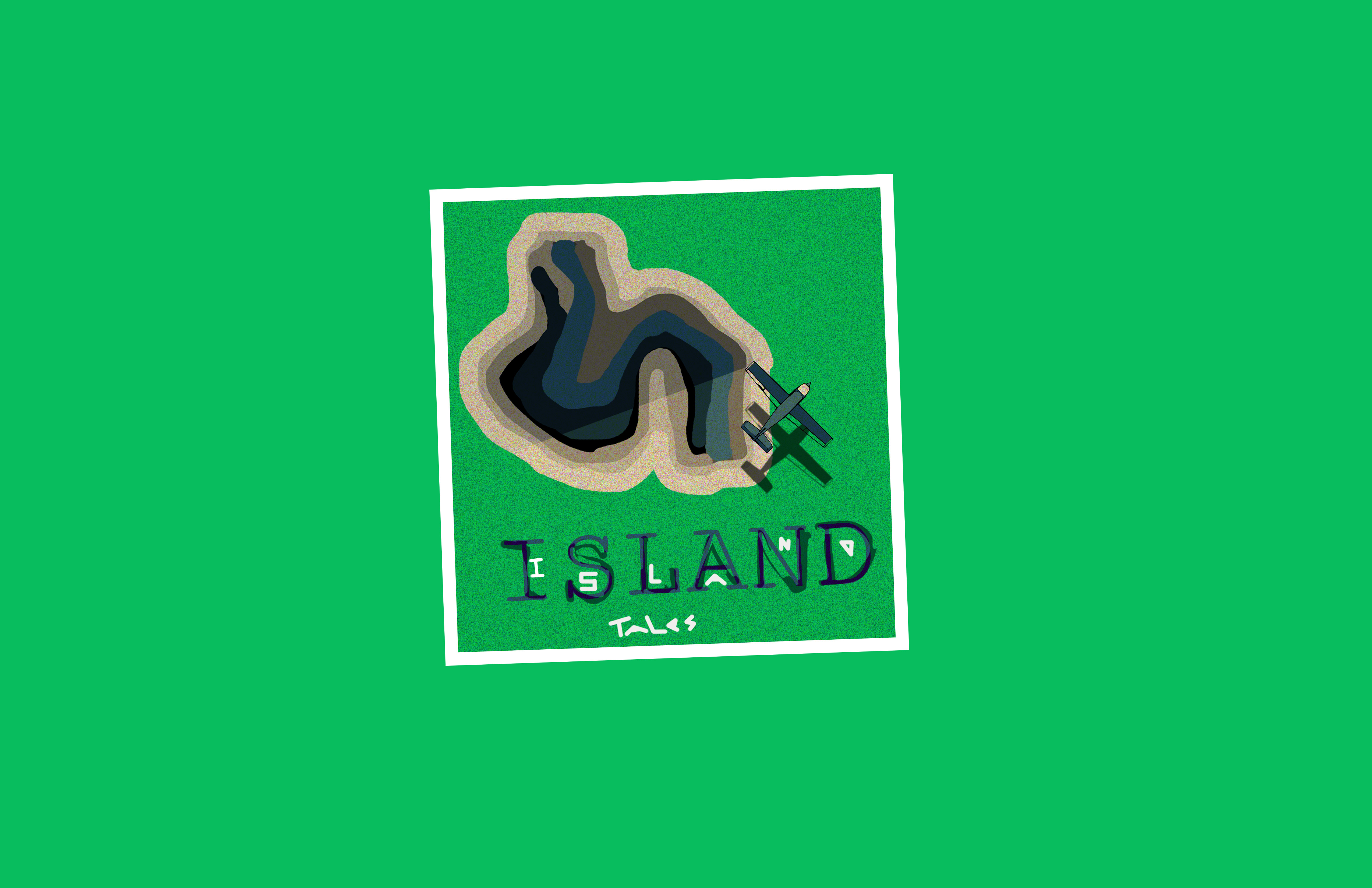 ISLAND TALES concept art graphic design green illustration island logo music photoshop plane reggae