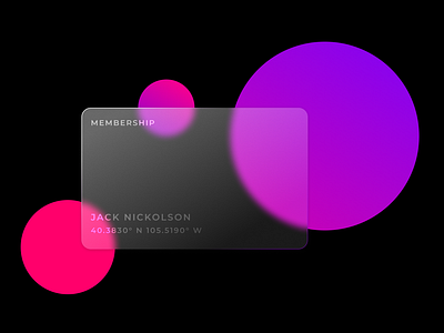 Glassmorphism - Card 1 brand logo branding card card design credit card dark figma glass glass effect glassmorphism graphic design illustration logo membership card poster translucent transparent ui