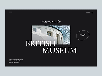 The British Museum Homepage after effects animation clean composition concept design grid homepage minimalism motion graphics museum simple ui uiux ux