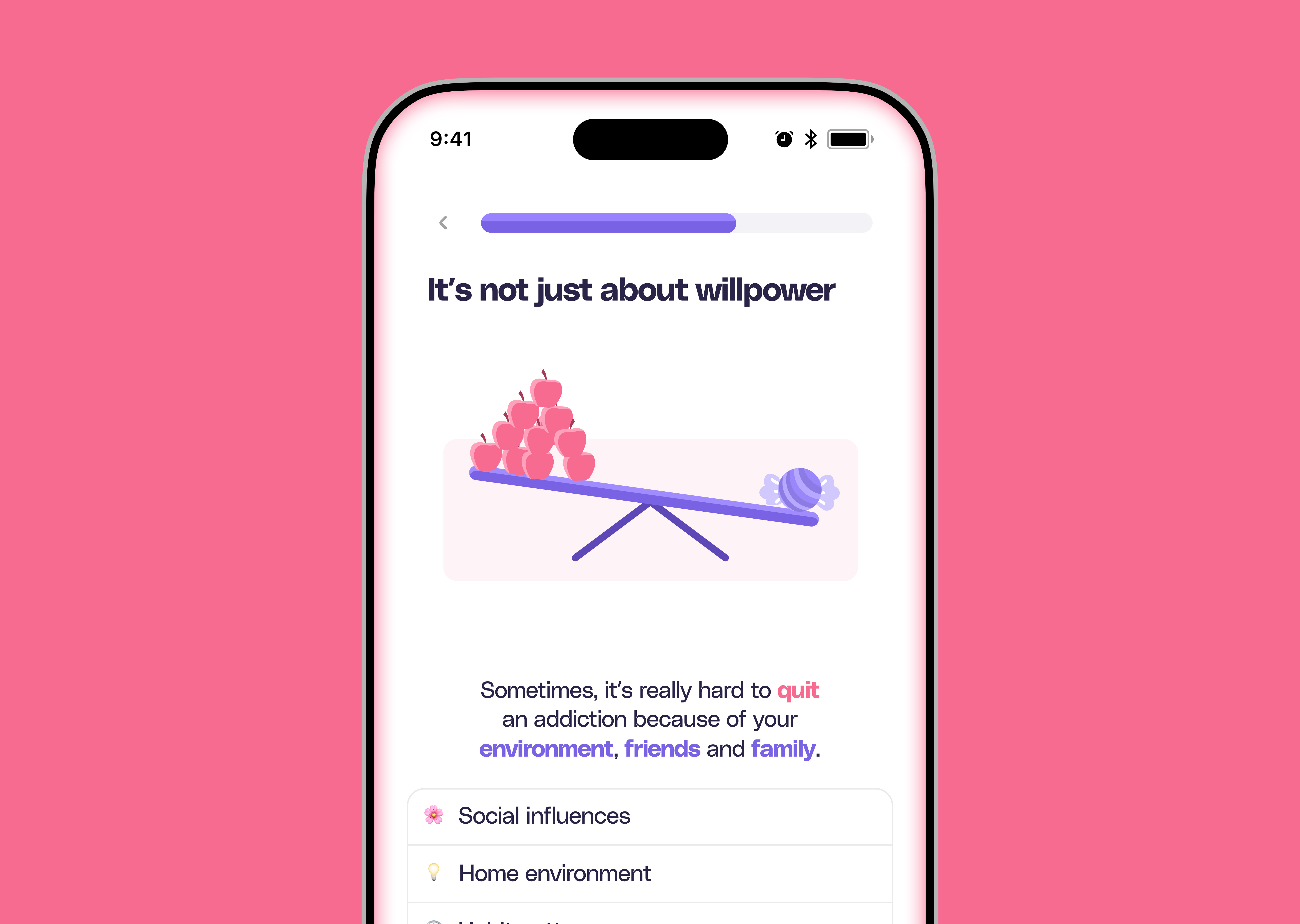 Onboarding screen - Sugar app app branding candy colors design duolingo fruit gamification illustration logo onboarding product design sidebar step sugar ui ux