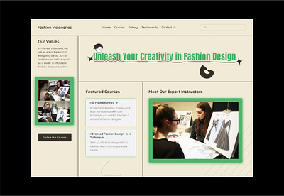 Fashion design courses. branding business exploration design illustration design landing page logo typography ui uidesign user interface ux vector