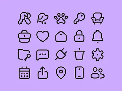 Yandex Rent Icons grid icon icon set iconography pictogram