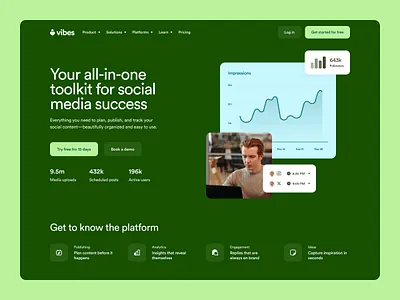 SMM Website Design branding social media management green social media management smm smm web design smm website design social media social media app social media management social media management app social media website design ui web design web design smm website social media management