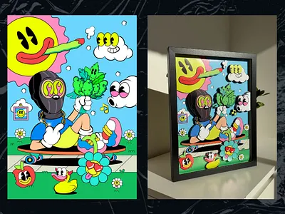 Mike artprint cartoon character graphicdesign illustration old cartoon old school poster prints skateart vintage