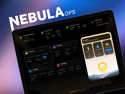 NebulaOps UI conceptdesign dashboardui datavisualization designinspiration interfacedesign monitoringui nebulaopsui scifiui ui ux