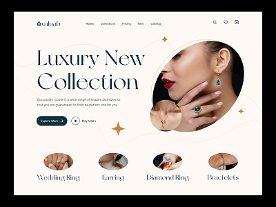 Valuab-Website catalogue ecommerce fashion header jewellery jewelry marketplace store ui website