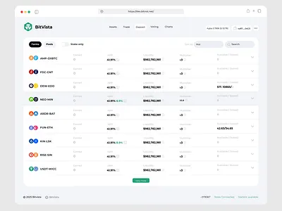 Pools screen ui
