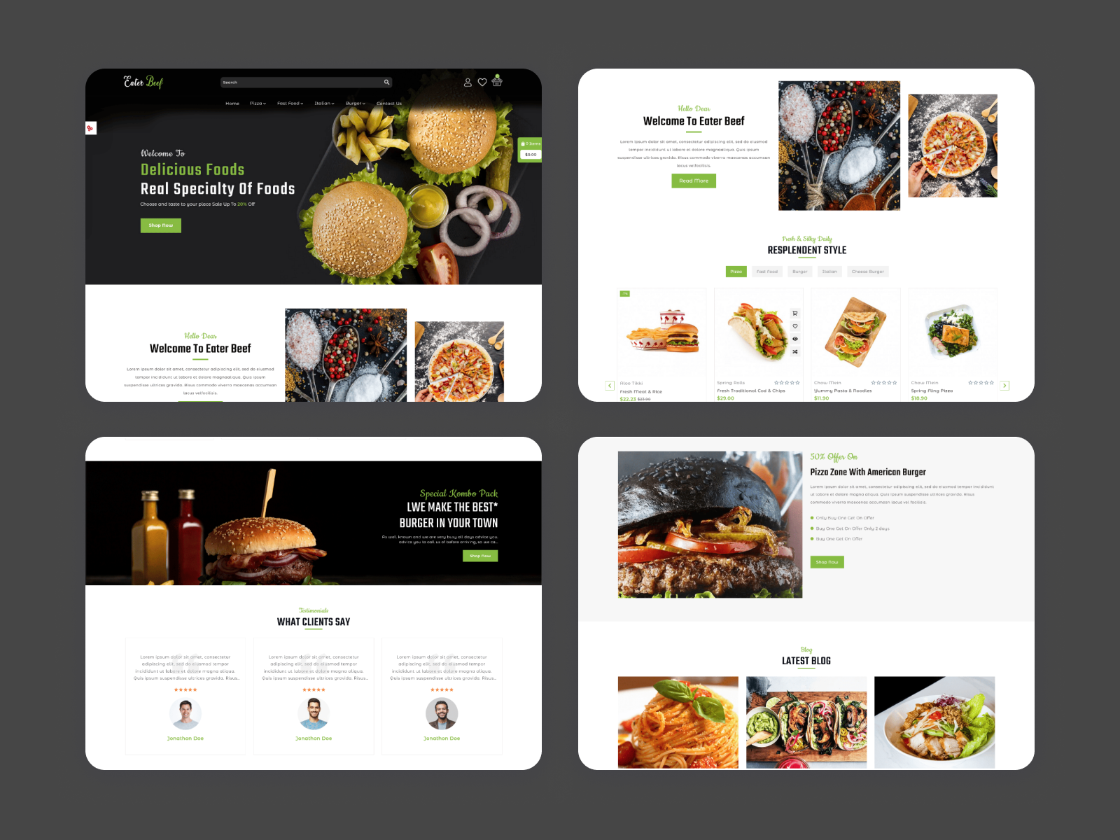 Example of 🍔 Food & Restaurant E Commerce UI