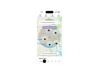 Community Parcel Delivery App / UI Design app ui ux