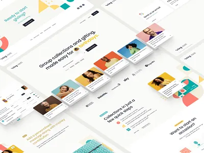 Viing Homepage — Group collections and gifting branding design mobile ui ux web