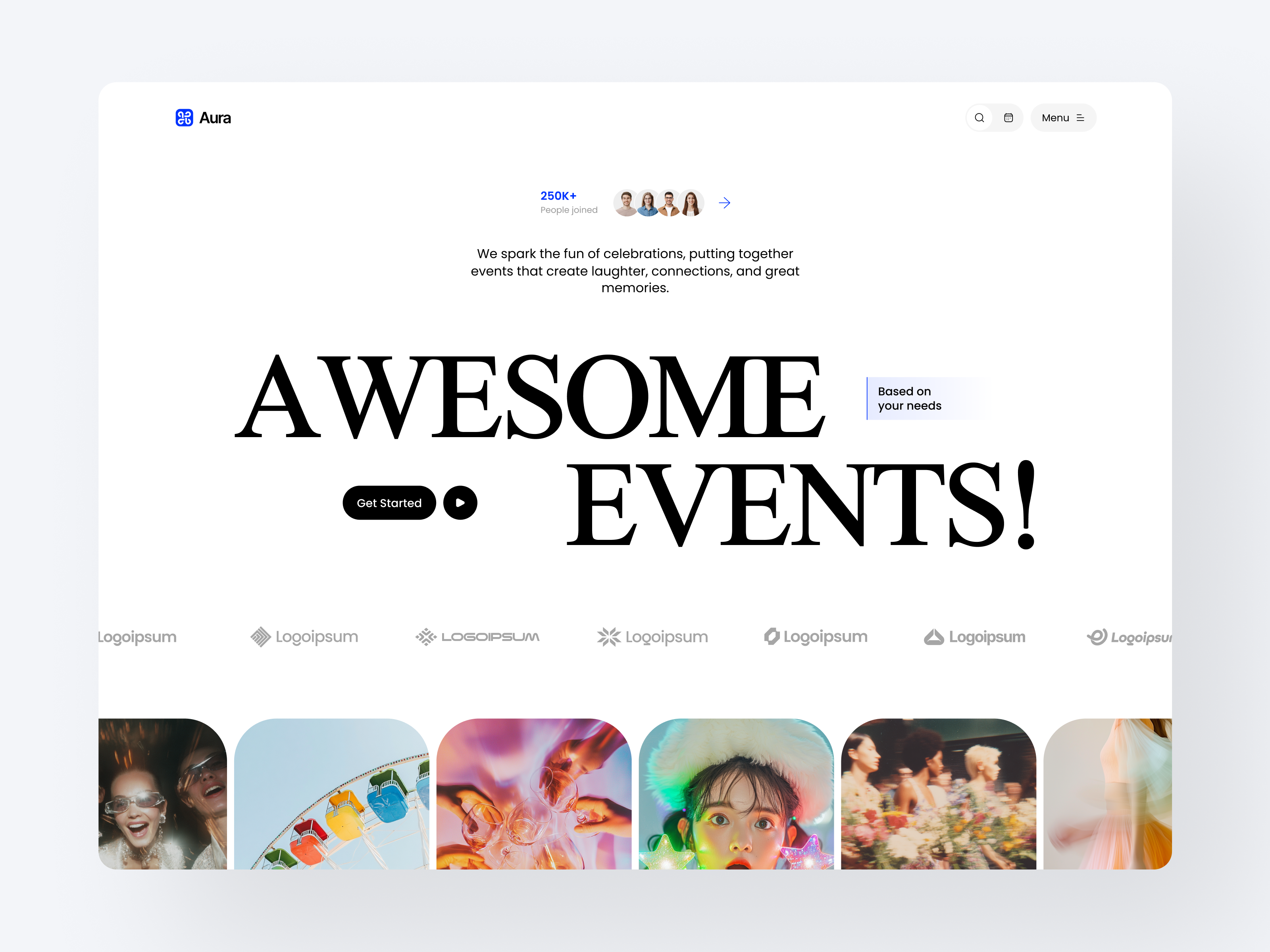 Event website ui ux design design product service startup ui ux web