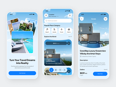 Travel Booking App Design accommodation app app concept app developer booking app hotel finder hotel reservation ios ios app designer mobile mobile app mvp mvp app travel app travel booking ui ux designer vacation rental