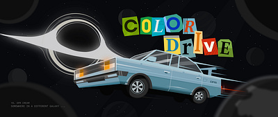 COLOR DRIVE 2d 3d artwork blackhole car carillust design dpr dprcream graphic design graphics illust illustration motion graphics