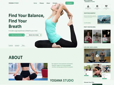 Yoga Landing Page 2026 web design clean ui design design graphic design health tech ui holistic health landing page landing page ui meditation design minimal website design modern ui design responsive web design ui ui ux design ux wellness brand ui wellness branding yogadesign yogalandingpage yogawebsite