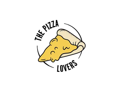 The Pizza Lovers badge club food illustration logo pizza