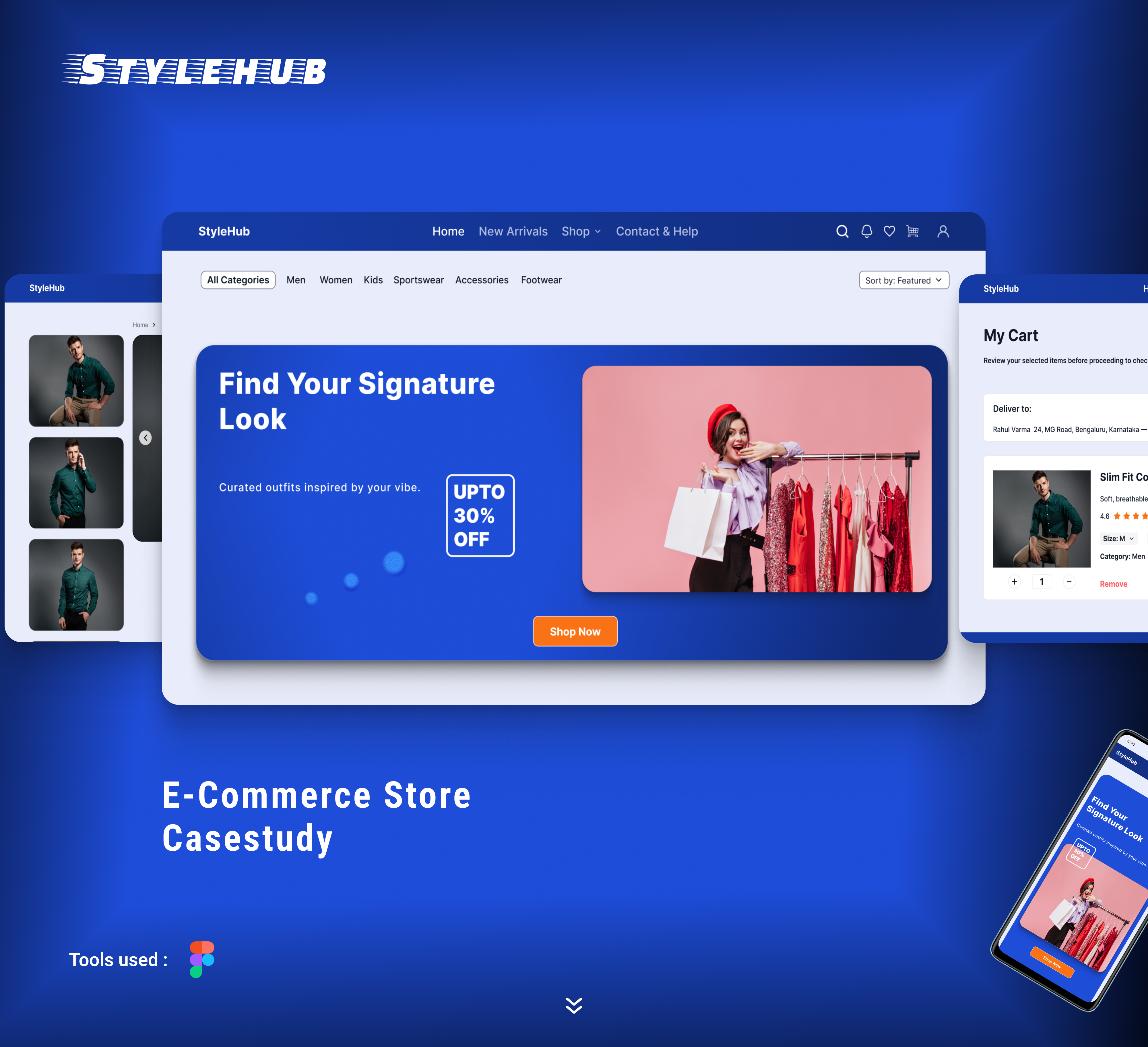 E-Commerce Store - UI/UX Case Study app design casestudy design design inspiration e commerce casestudy e commerce design e commerce ui design figma figma design mobile design ui uiuxcasestudy webdesign