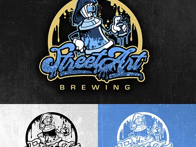 Logo design chipdavid dogwings drawing illustration logo spray can street art vector