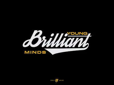 young brilliant minds apparel branding clothing brand design graphic design logo logo design logo designer merchandise design modern script logo streetwear streetwear logo typography