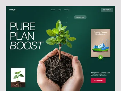 Plant Growth and Eco Living Solution branding design figma graphic design icon illustration landing page logo minimal ui ux web app website