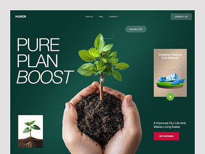 Plant Growth and Eco Living Solution branding design figma graphic design icon illustration landing page logo minimal ui ux web app website