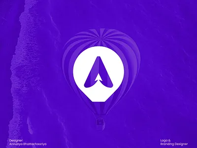 A letter logo, logo, logo design, travel logo a letter logo brand identity branding design letter mark logo location logo logo logo design minimal minimal logo modern logo travel logo upgrade logo