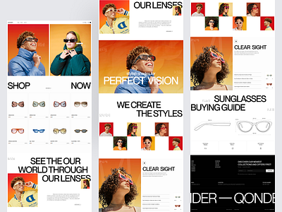 Ecommerce Homepage e commerce ecommerce ecommerce website glass landing page online store product page redesign shop store sunglasses uiux web web design website