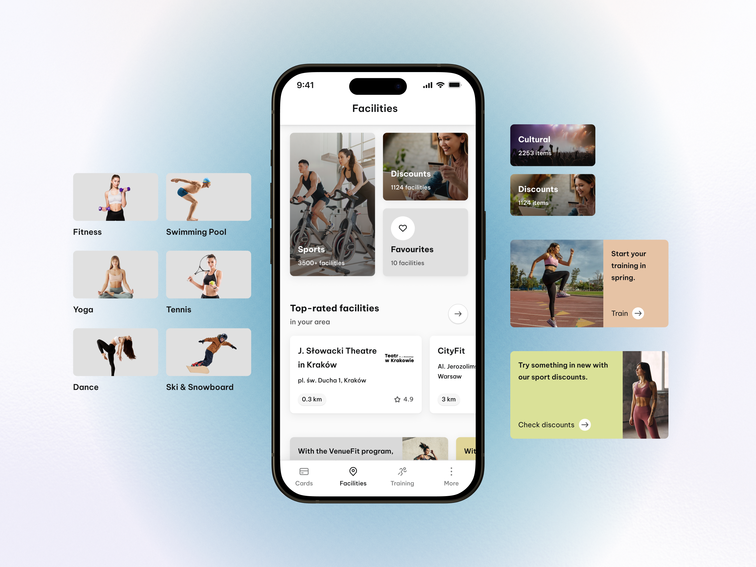 Example of Facilities Dashboard - Mobile app