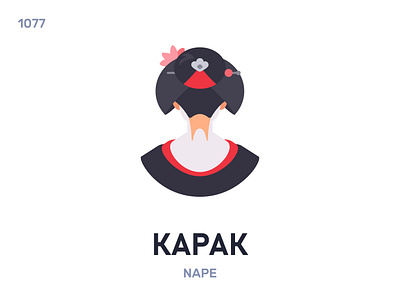 Кáрак / Nape belarus belarusian language daily flat icon illustration vector word