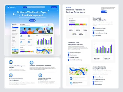 Asset Management Website UIUX asset concept illustration landing page money management redesign saas saas website uiux wealth management web web design website